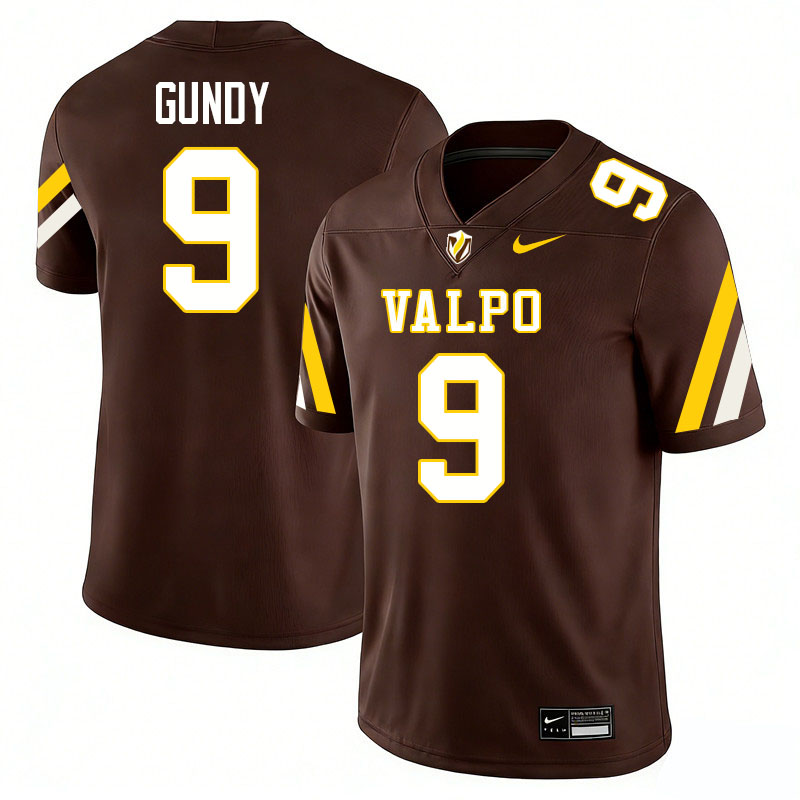 Valparaiso Beacons #9 Chris Gundy College Football Jerseys,Uniforms-Brown